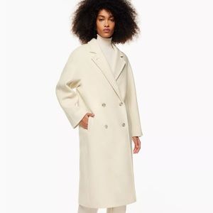 Whisper White Babaton Slouch Coat in 2XS barely worn